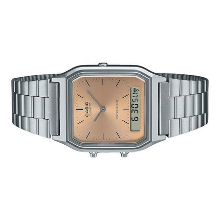 Casio Vintage Analog Digital Light Kopparurtavla Dual Time Quartz AQ-230A-4AMQY unisexklocka