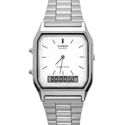 Casio Vintage Dual Time Alarm Quartz Analog Digital AQ-230A-7DMQ AQ230A-7DMQ Herrklocka
