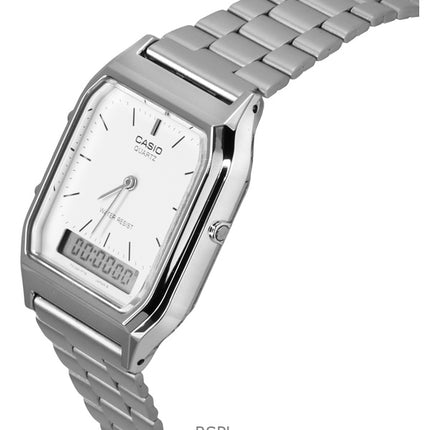 Casio Vintage Dual Time Alarm Quartz Analog Digital AQ-230A-7DMQ AQ230A-7DMQ Herrklocka