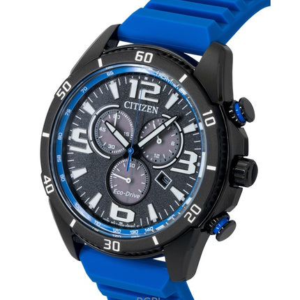 Citizen Brycen kronograf silikonarmband svart urtavla Eco-Drive AT2586-05E 100M herrklocka