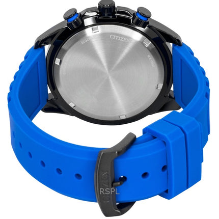 Citizen Brycen kronograf silikonarmband svart urtavla Eco-Drive AT2586-05E 100M herrklocka