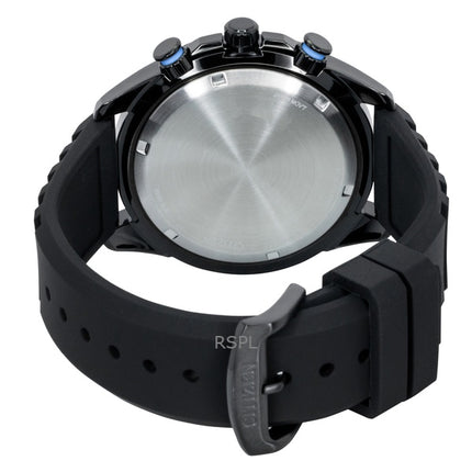 Citizen Brycen kronograf silikonarmband svart urtavla Eco-Drive AT2587-02E 100M herrklocka