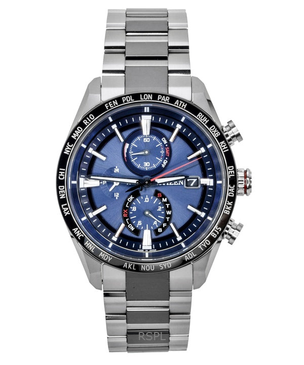 Citizen Attesa Chronograph Radio Controlled Super Titanium Eco-Drive AT8186-51L 100M Herrklocka