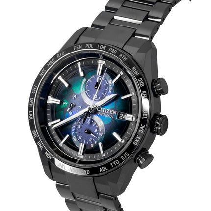 Citizen Attesa radiostyrd kronograf super titan flerfärgad urtavla Eco-Drive AT8286-65E 100M herrklocka