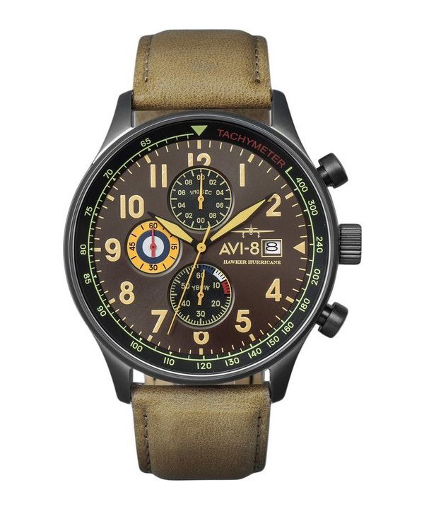 AVI-8 Hawker Hurricane Tachymeter Quartz AV-4011-0E Herrklocka