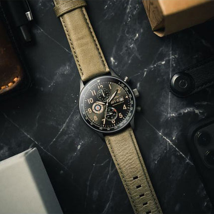 AVI-8 Hawker Hurricane Tachymeter Quartz AV-4011-0E Herrklocka