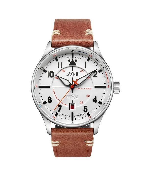AVI-8 Hawker Hurricane Kent Newton White Dial Automatisk AV-4094-01 herrklocka