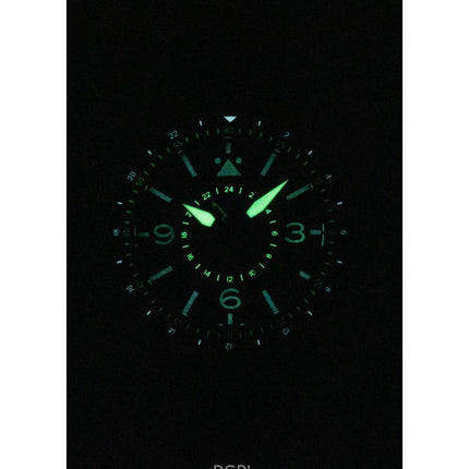 AVI-8 Flyboy Airmaster GMT läderrem motor svart urtavla automatisk AV-4128-01 herrklocka