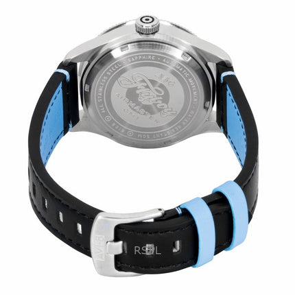 AVI-8 Flyboy Airmaster GMT läderarmband vit urtavla automatisk AV-4128-02 herrklocka