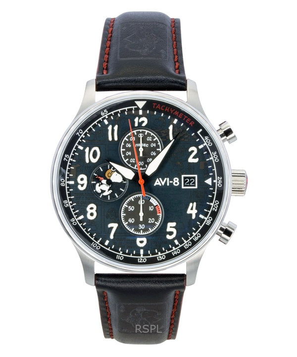 AVI-8 Hawker Hurricane Classic Chronograph Limited Edition Ace Black Dial Quartz AV-4132-01 Herrklocka