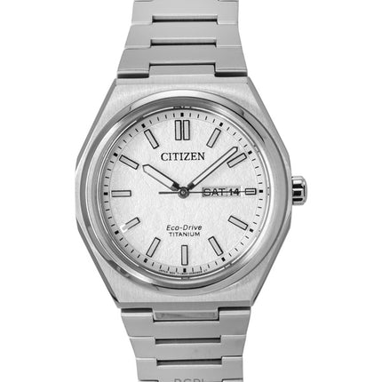 Citizen Zenshin Super Titanium Vit Urtavla Eco-Drive AW0130-85A 100M Herrklocka