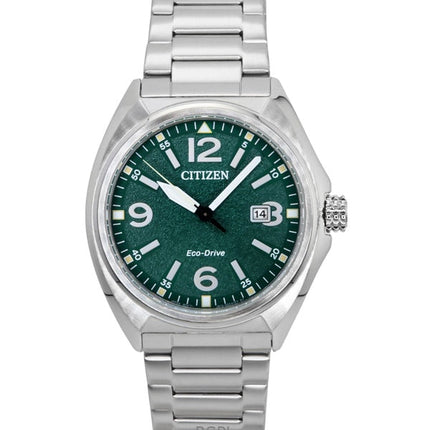 Citizen Eco-Drive rostfritt stål med grön urtavla AW1571-76X 100M herrklocka