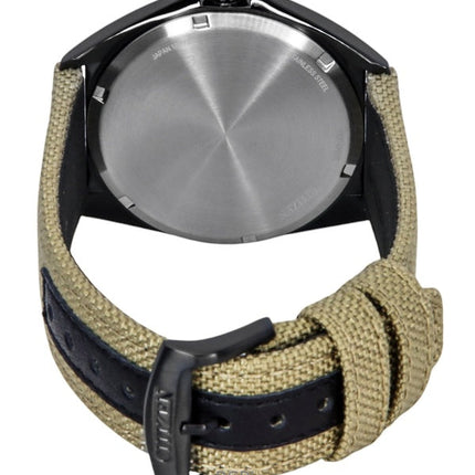 Citizen Eco-Drive grönt nylonarmband svart urtavla AW1575-08E 100M herrklocka