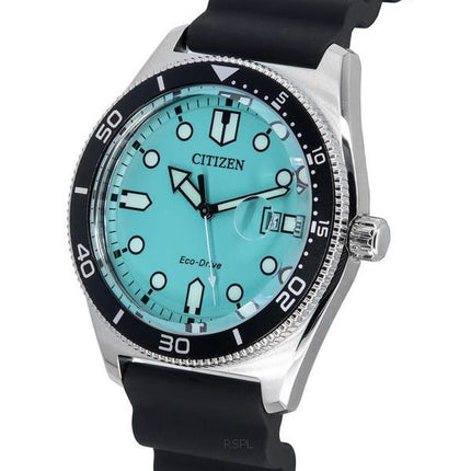 Citizen Eco-Drive gummiband turkos urtavla AW1760-14X 100M herrklocka
