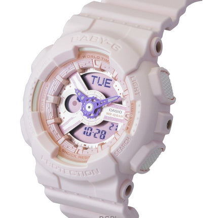 Casio Baby-G analog digital hartsrem rosa urtavla kvarts BA-110AH-4A 100M damklocka