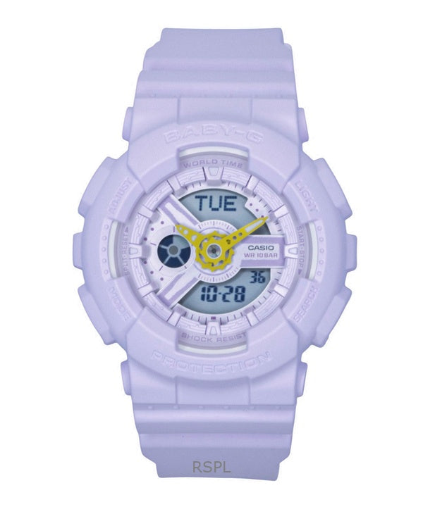 Casio Baby-G analog digital hartsrem lila urtavla kvarts BA-110AH-6A 100M damklocka
