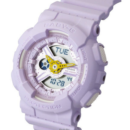 Casio Baby-G analog digital hartsrem lila urtavla kvarts BA-110AH-6A 100M damklocka