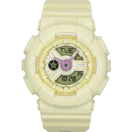 Casio Baby-G analog digital hartsrem gul urtavla kvarts BA-110AH-9A 100M damklocka
