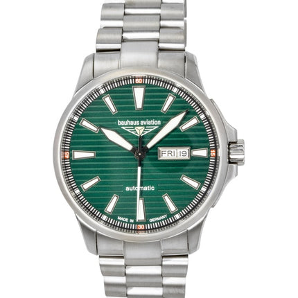 Bauhaus Aviation Titanium Grön Urtavla Automatisk 2862M4 100M Herrklocka