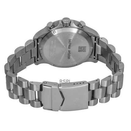 Bauhaus Aviation Chronograph Titanium Green Dial Quartz 2880M4 100M Herrklocka