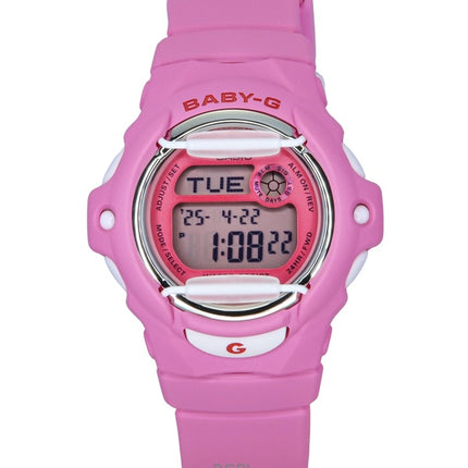 Casio Baby-G Digital Rosa Resinarmband Quartz BG-169CH-4 200M Damklocka