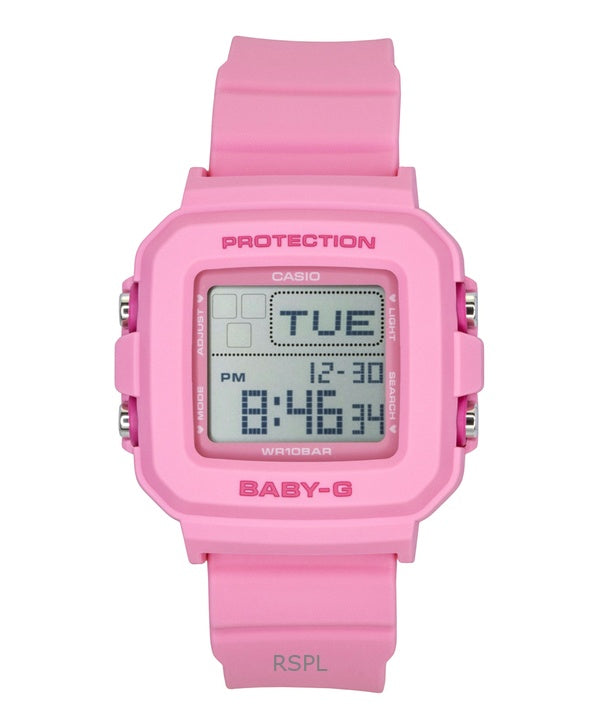 Casio Baby-G Digital Rosa Resinarmband Quartz BGD-10KH-4 100M Damklocka