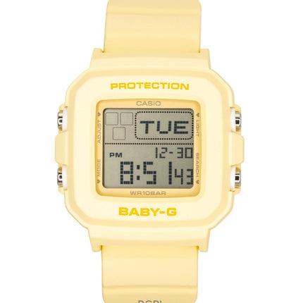 Casio Baby-G Digital gult hartsarmband kvarts BGD-10KH-9 100M damklocka