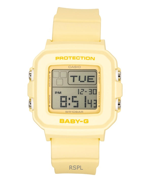 Casio Baby-G Digital gult hartsarmband kvarts BGD-10KH-9 100M damklocka