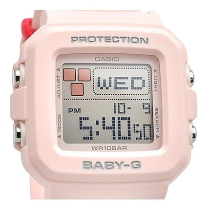 Casio Baby-G Plus digitalt rosa hartsband Quartz BGD-10L-4 100M damklocka med extra bandöglor