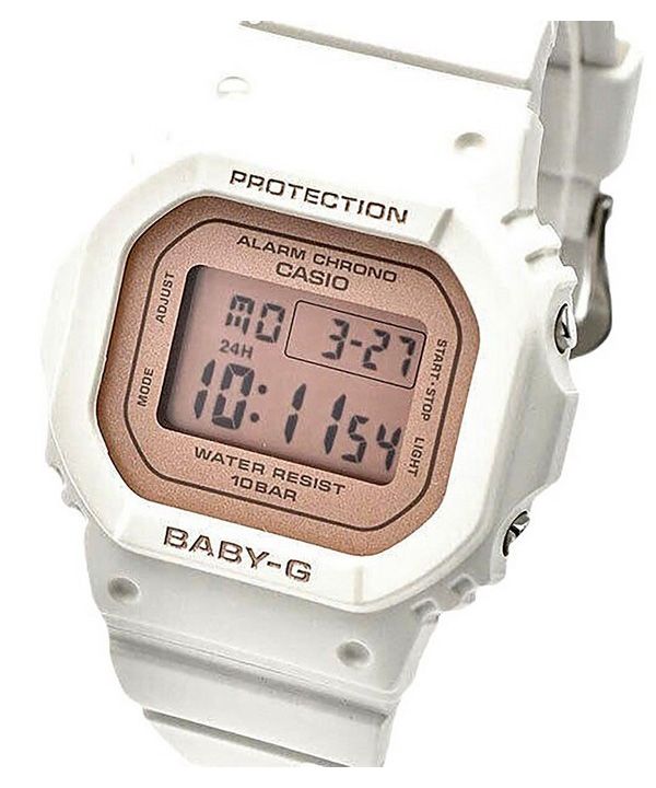 Casio Baby-G Digital White Resin Armband Quartz BGD-565SC-4 100M Damklocka