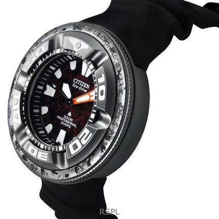 Citizen Eco-Drive Marine Godzilla Limited Edition Red Dial Diver&#39,s BJ8059-03Z 300M herrklocka