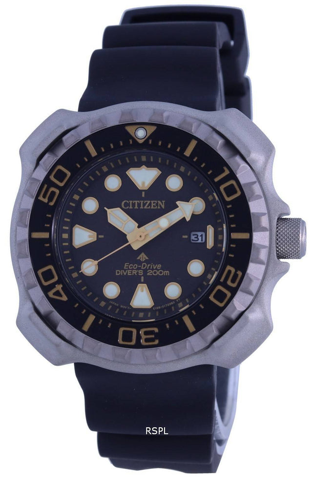 Citizen Promaster Marine Black Dial Eco-Drive Diver&#39,s BN0220-16E 200M herrklocka