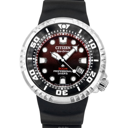 Citizen Promaster polyuretanarmband röd urtavla Eco-Drive dykarklocka BN1024-01Z 300M herrklocka