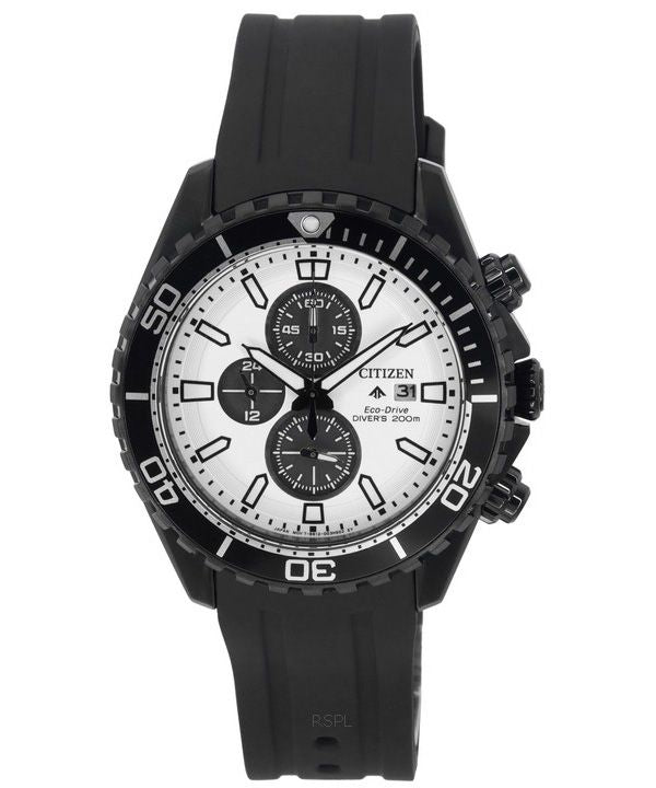 Citizen Promaster Marine Eco-Drive Chronograph White Dial Diver's CA0825-05A 200M herrklocka