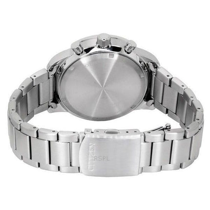 Citizen Eco-Drive kronograf rostfritt stål vit urtavla CA4500-91A 100M herrklocka