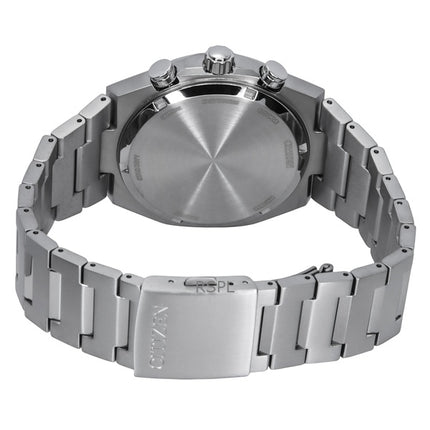 Citizen Zenshin Chronograph Super Titanium Ice Blue Dial Eco-Drive CA4610-85M 100M herrklocka