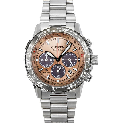 Citizen Promaster Sky Chronograph Rostfritt Stål Brun Urtavla Eco-Drive Dykarklocka CA4664-60X 200M Herrklocka