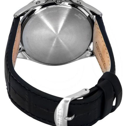 Citizen radiostyrd läderrem vit urtavla Eco-Drive CB0250-17A 100M herrklocka