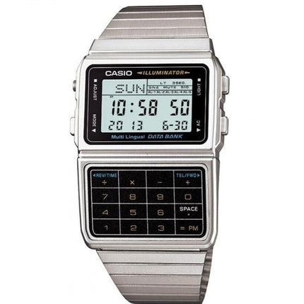 Casio Digital rostfritt stål Data banken flerspråkiga DBC-611-1DF DBC-611-1 mäns klocka