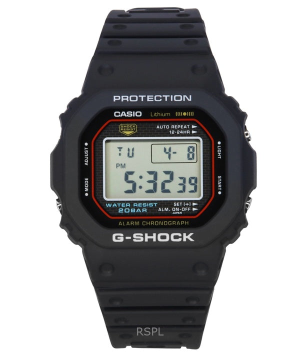 Casio G-Shock Digital återskapar originaldesignen för den första G-Shock Quartz DW-5000R-1A 200M herrklocka