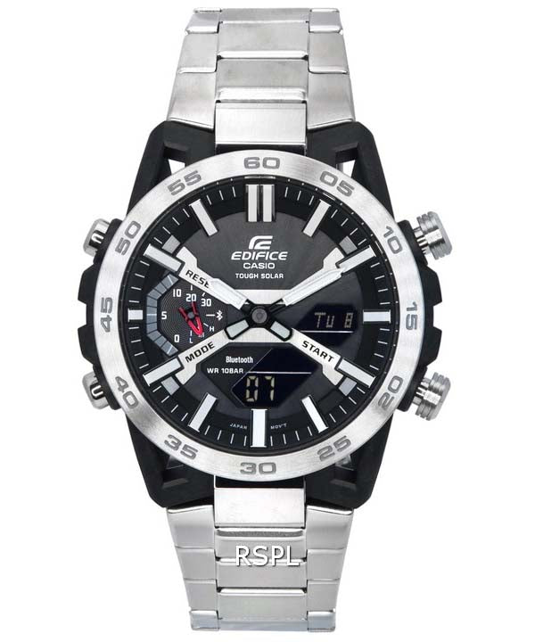Casio Edifice Sospensione Mobile Link Black Dial Solar ECB-2000D-1A ECB2000D-1 100M herrklocka