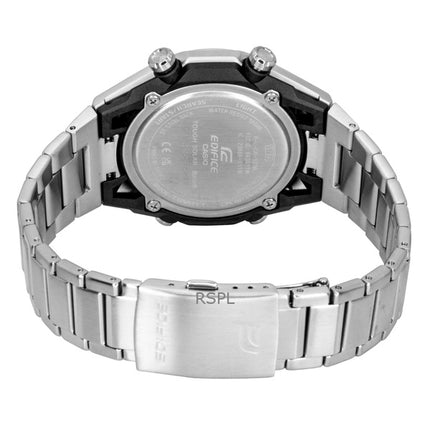 Casio Edifice analog digital rostfritt stål blå urtavla solcellsklocka ECB-2300D-2A 100M herrklocka