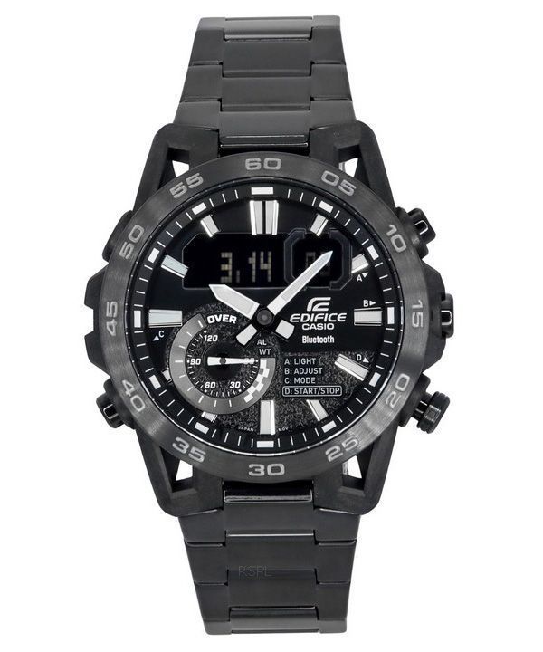 Casio Edifice Sospensione Smartphone Link Bluetooth Analog Digital Black Dial Quartz ECB-40BK-1A 100 Herrklocka