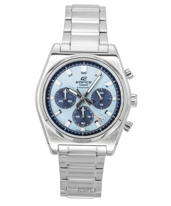 Casio Edifice Analog Standard Kronograf Rostfritt Stål Blå Urtavla Quartz EFB-730D-2BV 100M Herrklocka