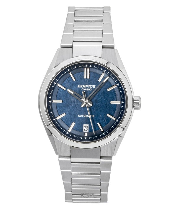 Casio Edifice analog rostfritt stål smidd kolfiber blå urtavla automatisk EFK-100D-2A 100M herrklocka