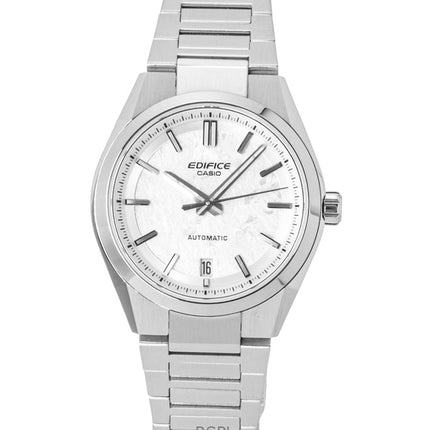 Casio Edifice analog rostfritt stål smidd kolfiber vit urtavla automatisk EFK-100D-7A 100M herrklocka