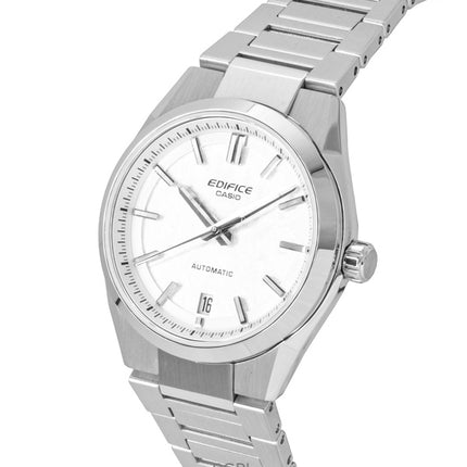 Casio Edifice analog rostfritt stål smidd kolfiber vit urtavla automatisk EFK-100D-7A 100M herrklocka