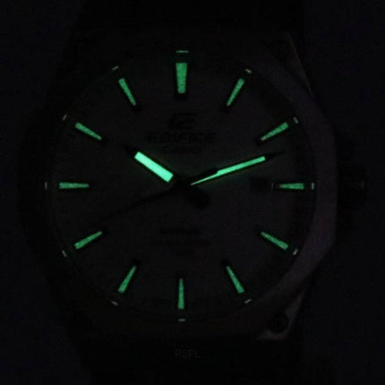 Casio Edifice Rostfritt stål Vit Urtavla Quartz EFR-S108D-7A EFRS108D-7 100M Herrklocka