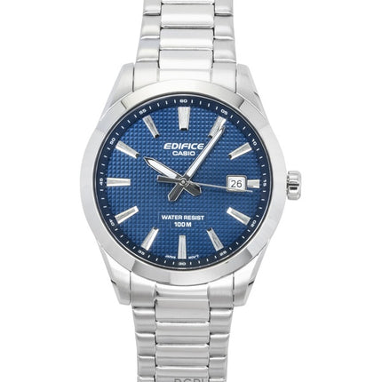 Casio Edifice analog rostfritt stål blå urtavla kvarts EFV-160D-2A 100M herrklocka