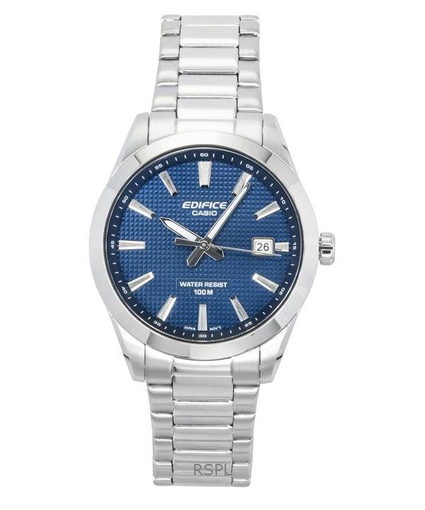 Casio Edifice analog rostfritt stål blå urtavla kvarts EFV-160D-2A 100M herrklocka